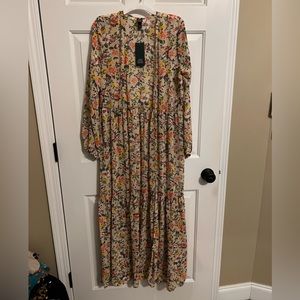 Long sleeve, multi color, floral, long-length, lightweight, kimono/duster